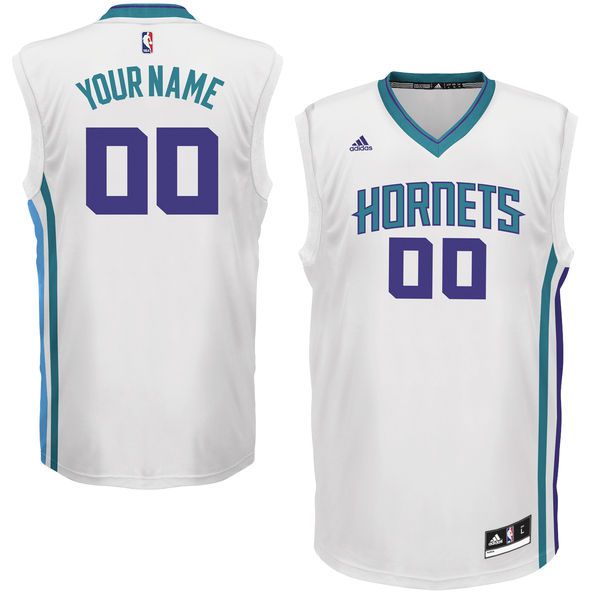 Men Charlotte Hornets Adidas White Custom Replica Basketball NBA Jersey